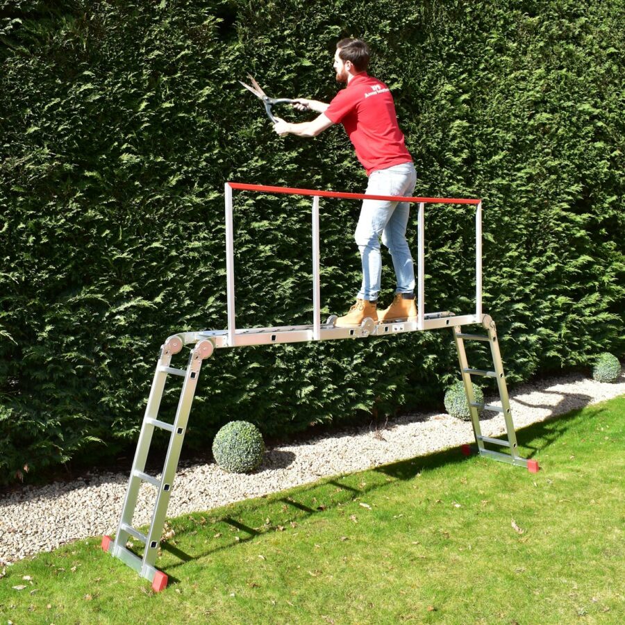 Ladder Multi Purpose 4.7m with two platforms folding ladder