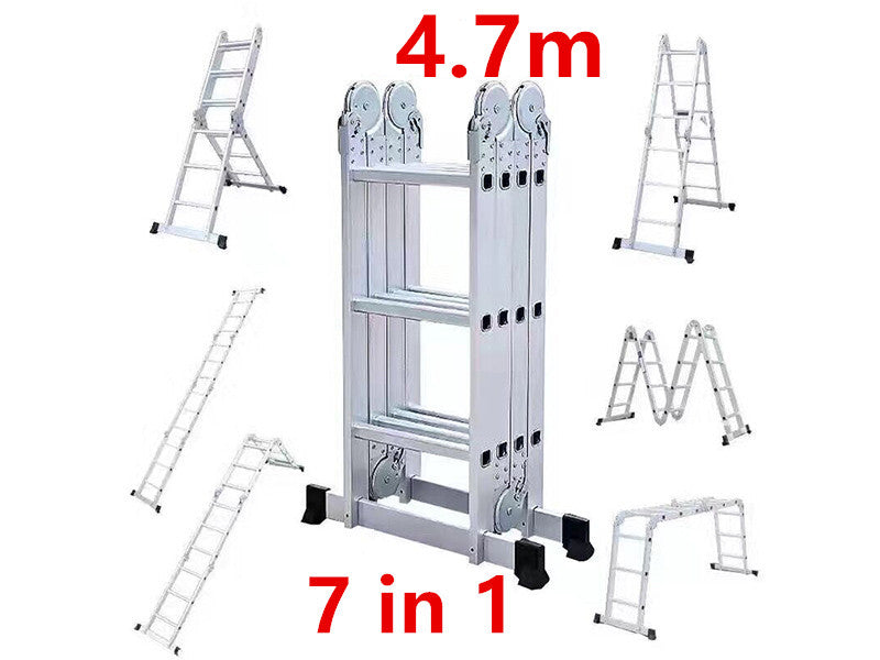 Ladder Multi Purpose 4.7m with two platforms folding ladder