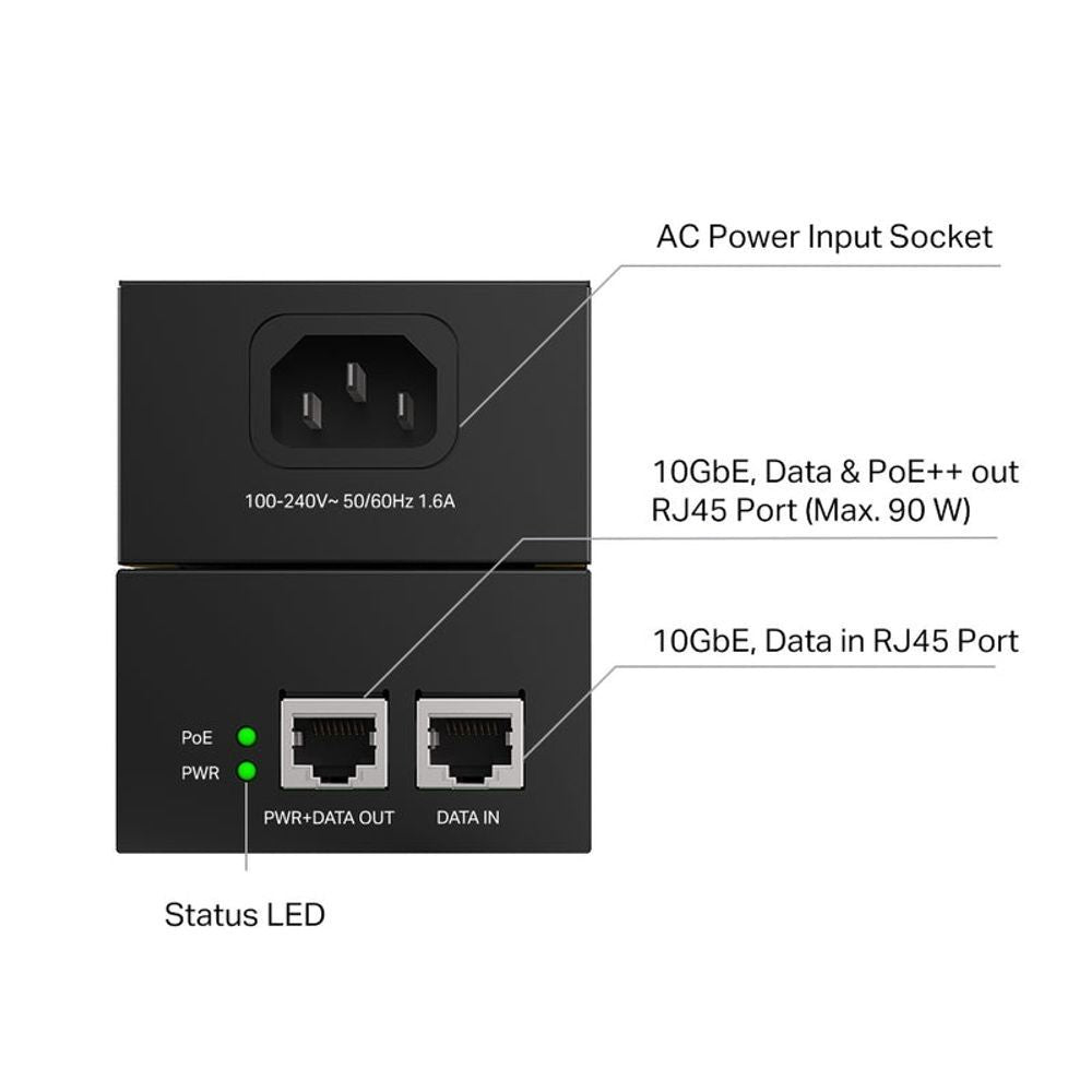 TL-POE380S - TP-Link POE380S, Omada 10G PoE++ Injector | Tech Supply ...