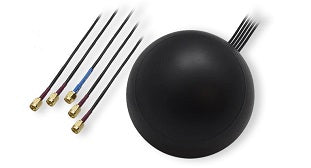 Teltonika Combo Quad 4G LTE Mobile/GNSS Roof Antenna with SMA Connectors