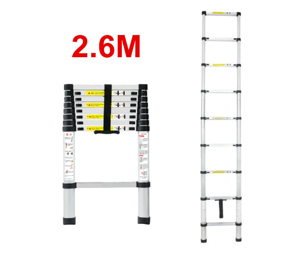 Ladder Telescopic Aluminium Extension Ladder 1m-2.6m