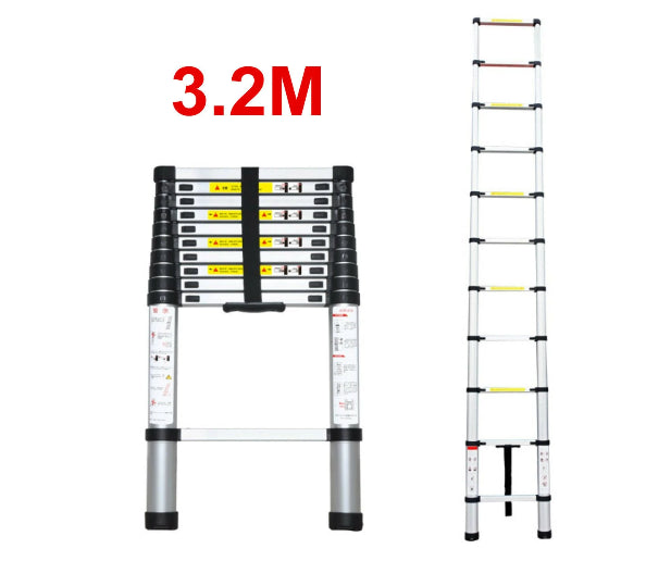 Ladder Telescopic Aluminium Extension Ladder 3.2m