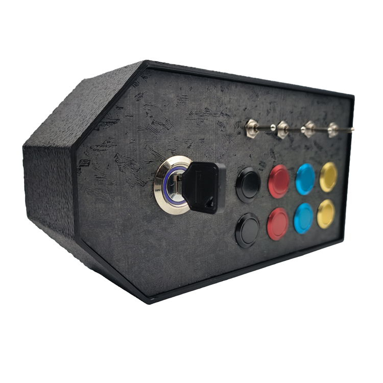 RaceCraftsNZ RC05 Button Box, 8x Buttons, 4 Switches, Realistic Key Switch