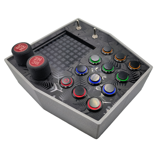 RaceCraftsNZ RC06 Button Box, 12x LED Buttons, Dual Rotary Encoders, LED Flag Box