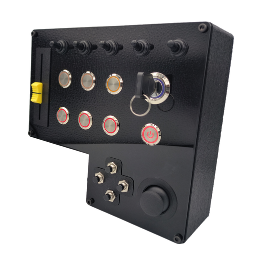 RaceCraftsNZ RC07 Button Box: The Professional Simulation Command Center Black