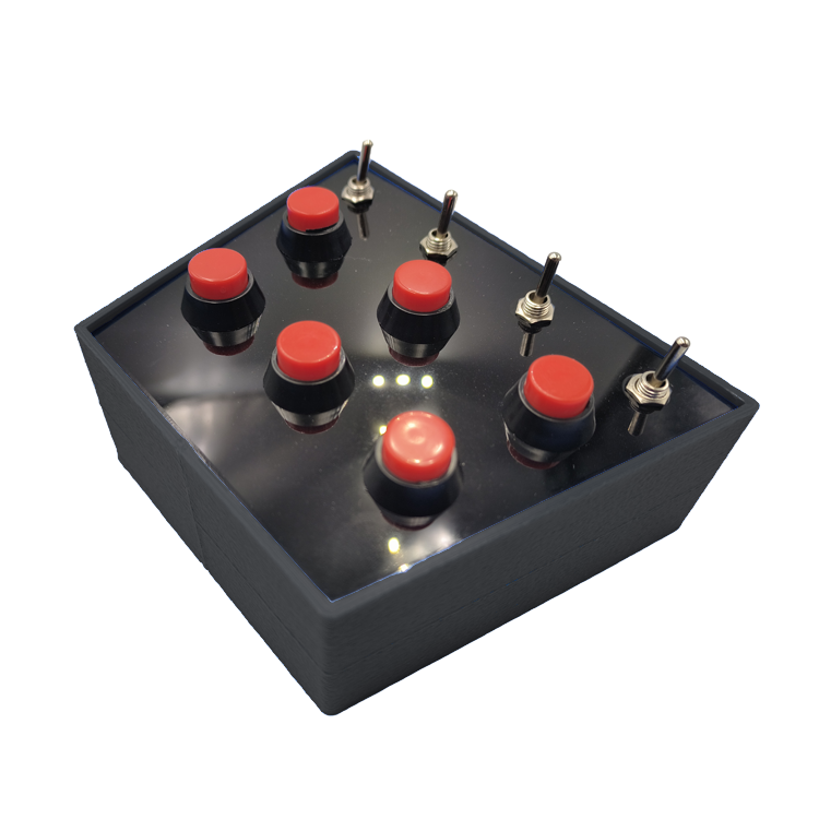 RaceCraftsNZ RCLITE - Compact Sim Racing Button Box, 10 Buttons Black