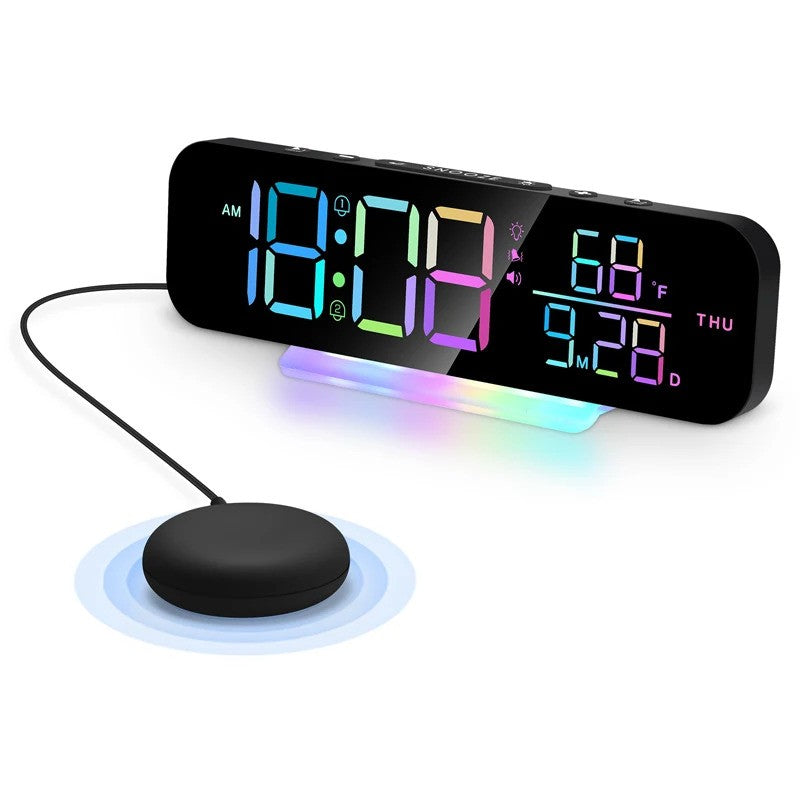 RGB Display Vibrating Travel Alarm Clock