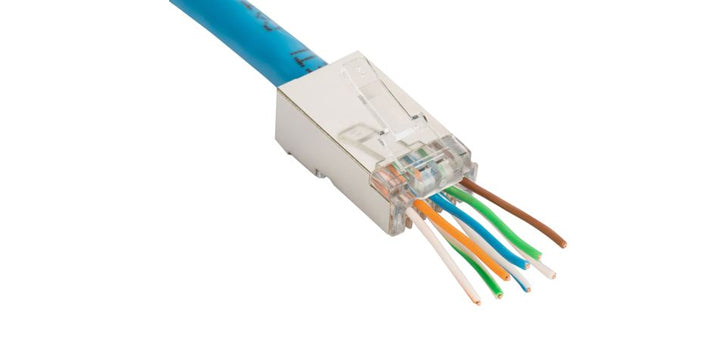 DYNAMIX Cat6 STP Internal Ground Push Through Plug, 50 U' 20pc Pack