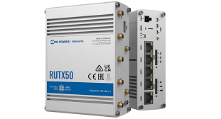 Teltonika RUTX50 Dual SIM Cellular 4G/LTE/5G Gigabit Wi-Fi Broadband Router with I/O and GPS