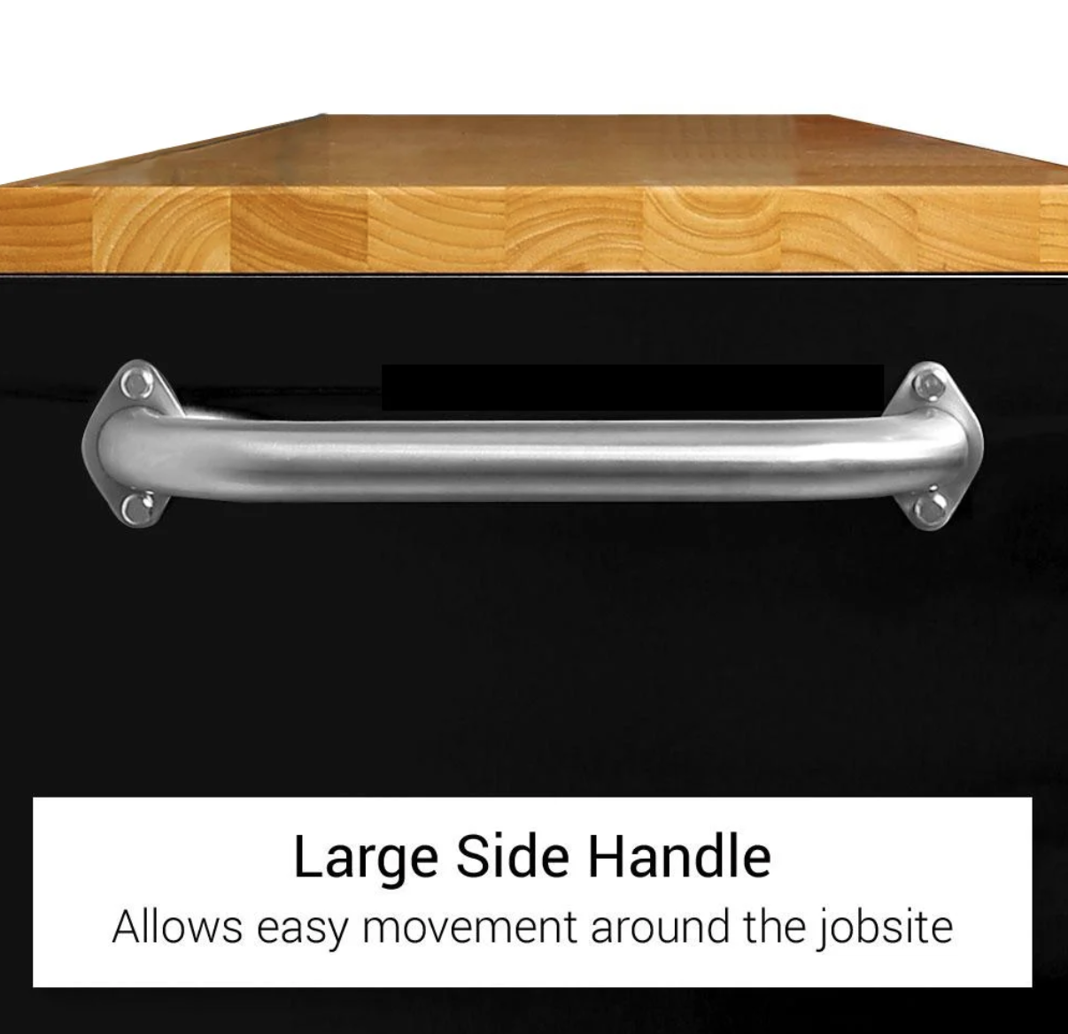 72 Inch 15 Drawers black Tool Chest workbench with wooden top