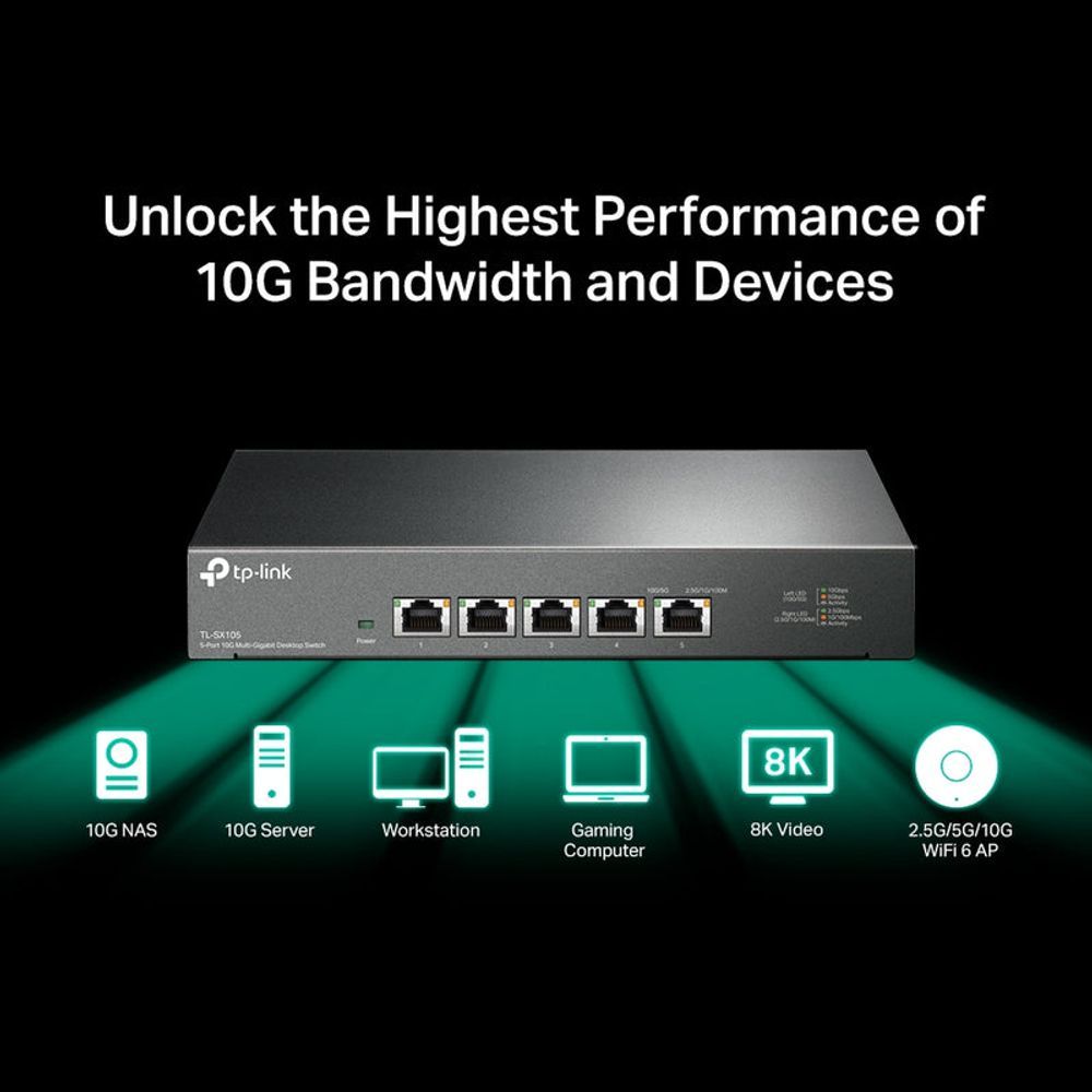 TL-SX105 - TP-Link 5-Port 10G Desktop Switch