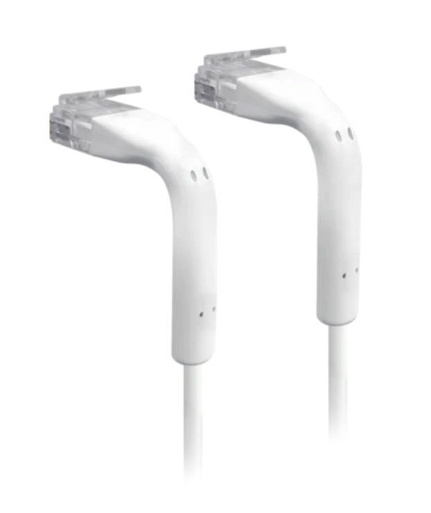 UniFi White 300mm patch cable with both end bendable RJ45