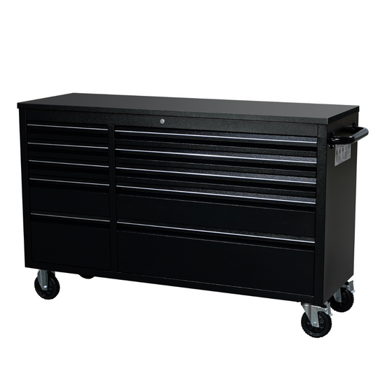55 inch Black 10 Drawer Work Bench tool chest Tool Box Chest Cabinet