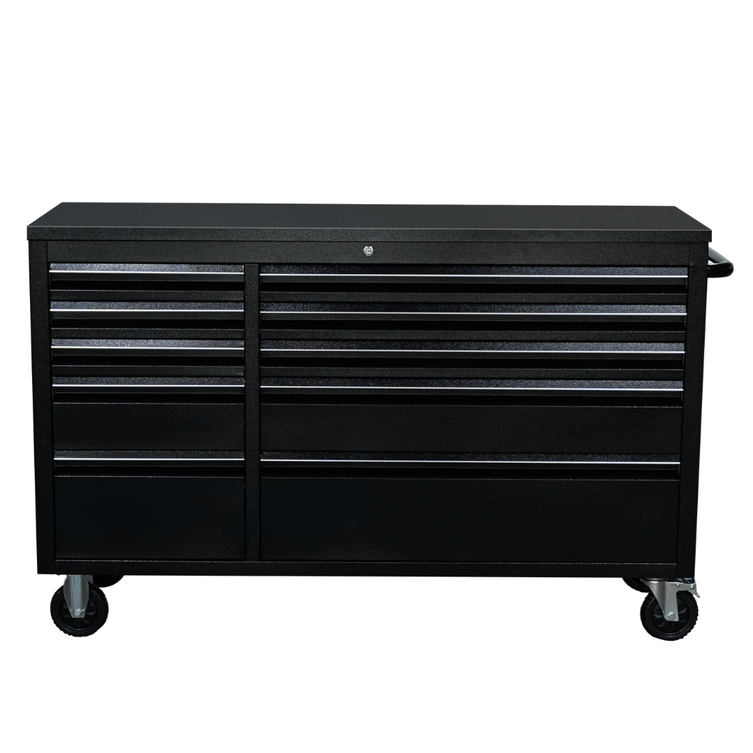 55 inch Black 10 Drawer Work Bench tool chest Tool Box Chest Cabinet