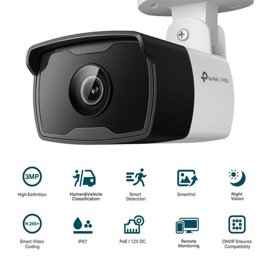 TL-VIGIC330I(6MM) - TP-Link VIGI C330I (6mm) 3MP Outdoor IR Bullet Network Camera