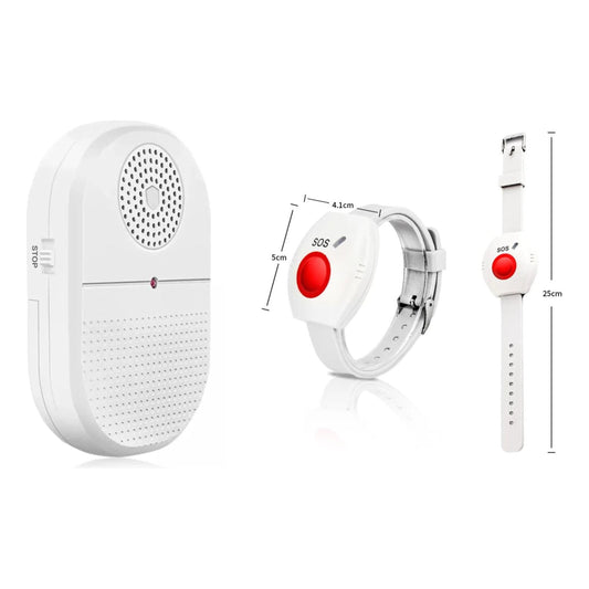 Wireless Caregiver Pager with SOS Call Button Watch