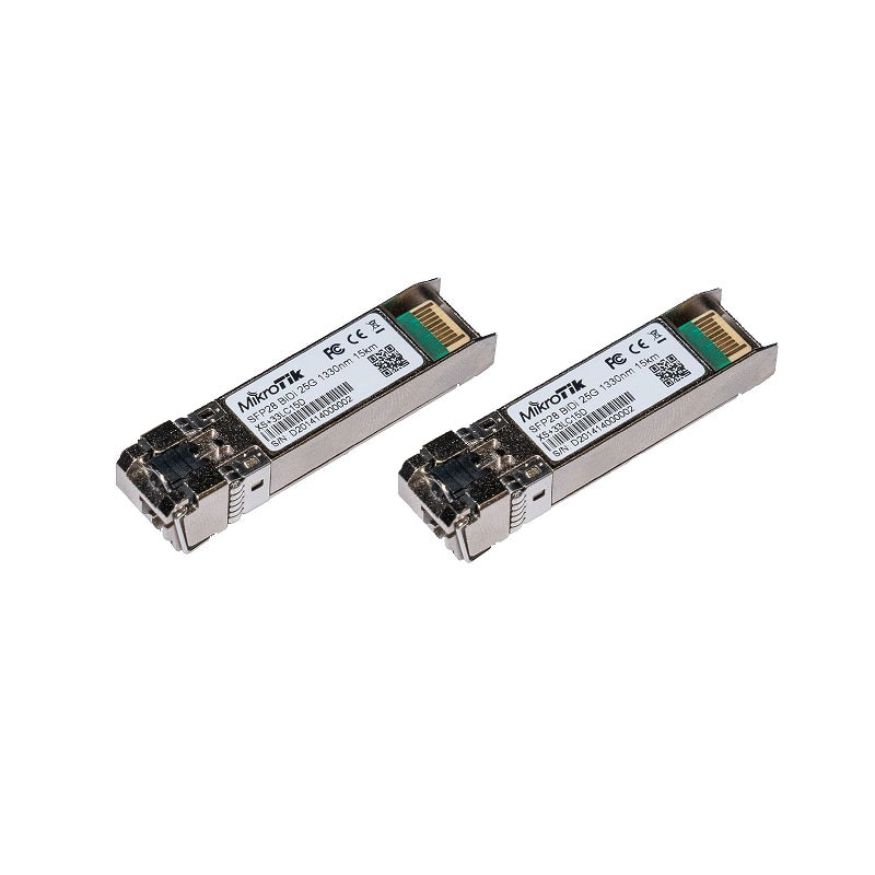 MikroTik XS+2733LC15D Pair of bidirectional SFP/SFP+/SFP28 25G 15km 1270nm + 1330nm Fibre Modules