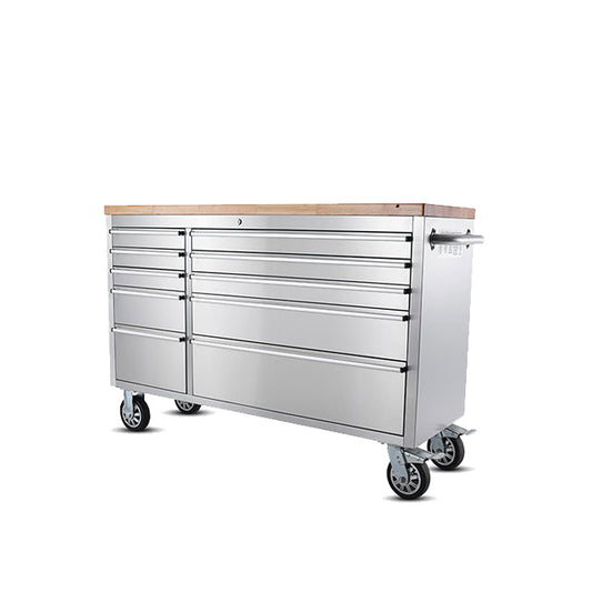 55 inch Stainless Steel 10 Drawer Work Bench tool chest Tool Box Chest Cabinet