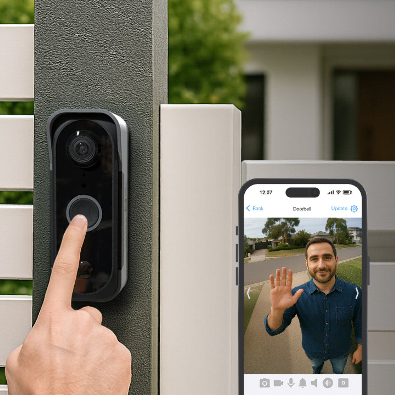 SWNVW-MR4KVDB-GL - Swann MaxRanger4K Long Range Wireless Add-On Video Doorbell - 1 Pack