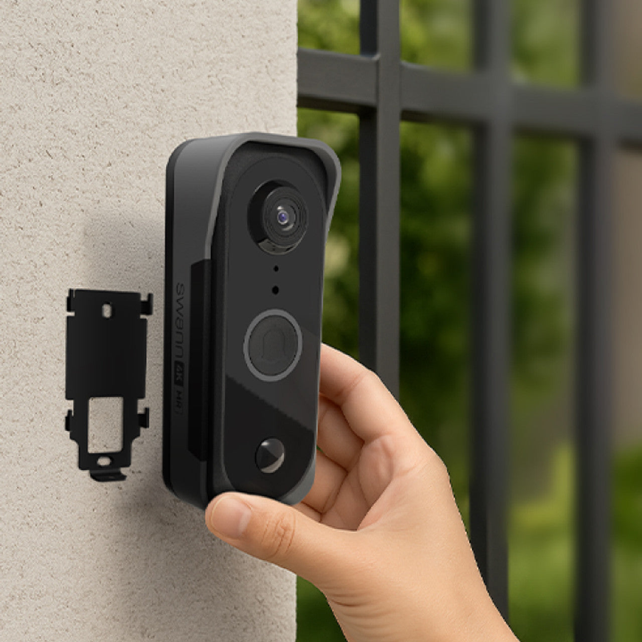 SWNVW-MR4KVDB-GL - Swann MaxRanger4K Long Range Wireless Add-On Video Doorbell - 1 Pack