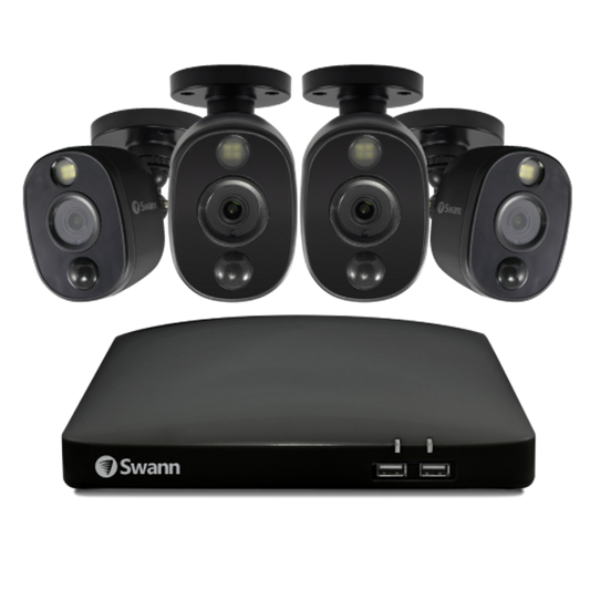 Swann DVR4-4680 1080p/1TB/4 x 1080MSFBB Black SWL Analogue CCTV cameras