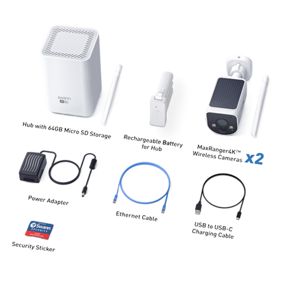 SWNVK-MR4KSD2-AU - Swann MaxRanger4K Wireless 2x Cam