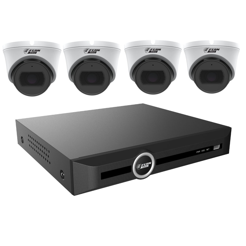 FERN360 4 Camera 5MP Motorised Turret Kit - 10CH & WD Purple 2TB