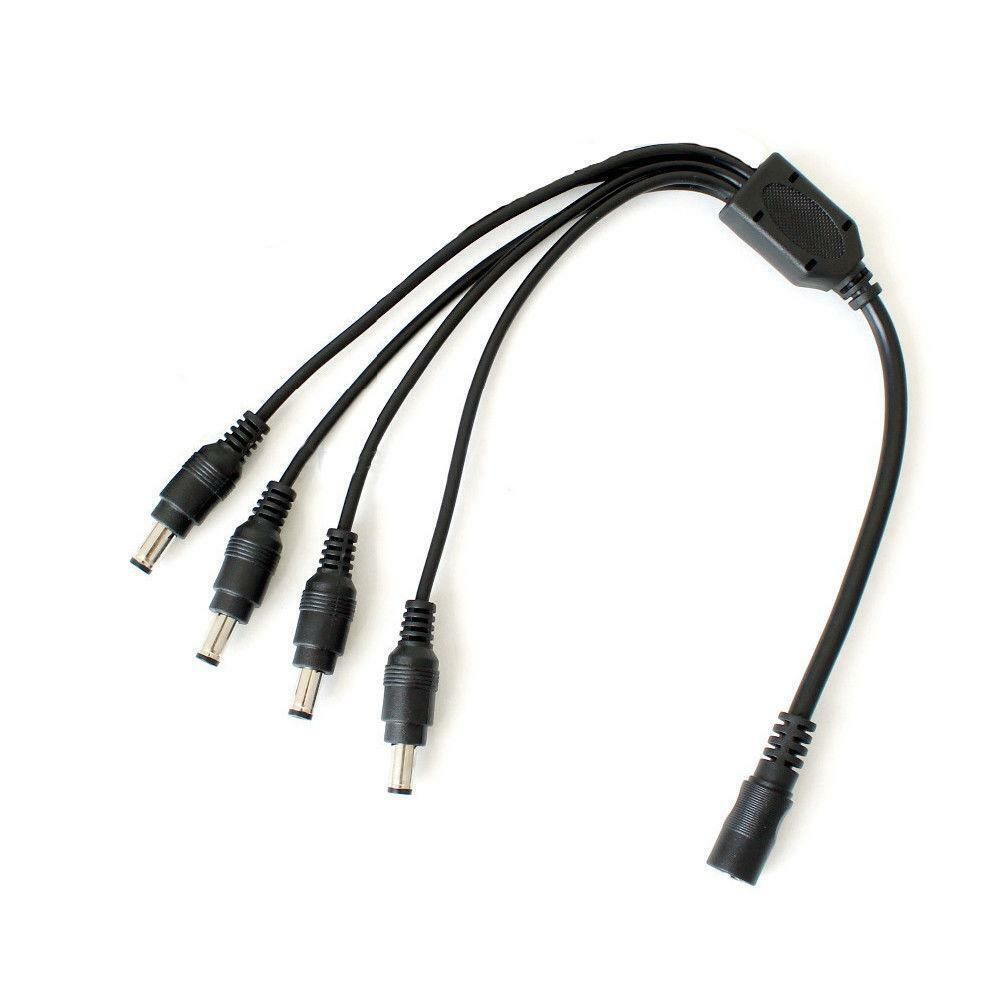 4 Way Dc iSecure CC6100-4 1-In (Female) To 4-Out (Male) 4-Way DC Power Splitter ...