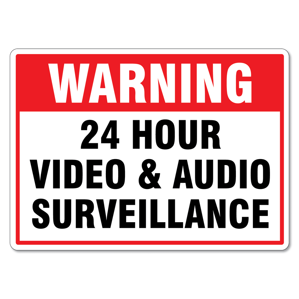 Ivms Fittedwarning Sticker iSecure ICL-A4CCTVAVWSIGN-S Peel-Off Sticker CCTV Surveillance Warning ...