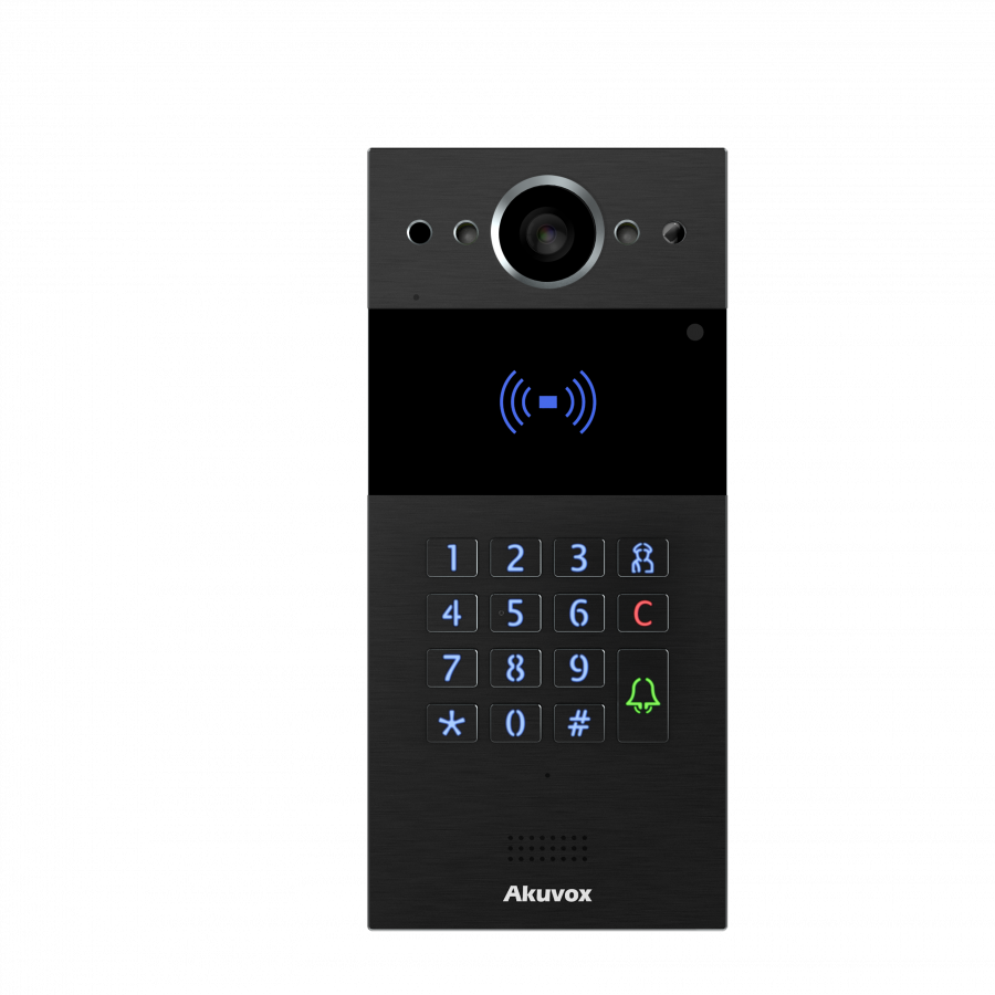 R20K-BK - Akuvox Palm-Size Doorphone Certified for Outdoor Usage - Black