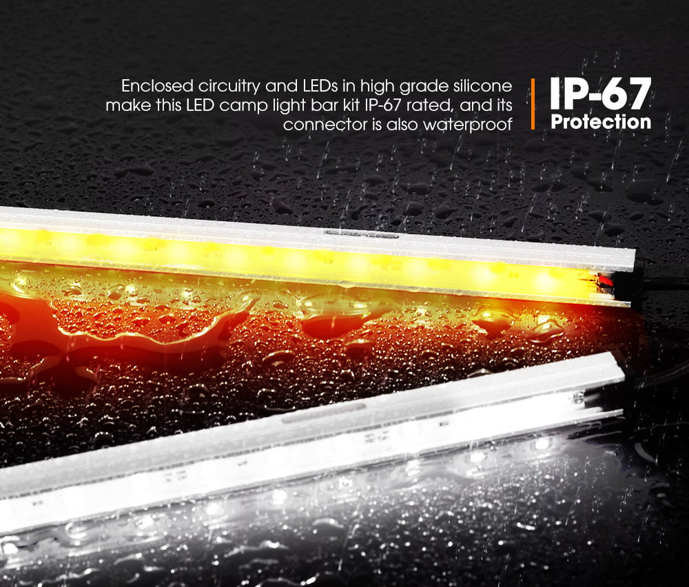 LIGHTFOX LED Camping Strip Light Bars