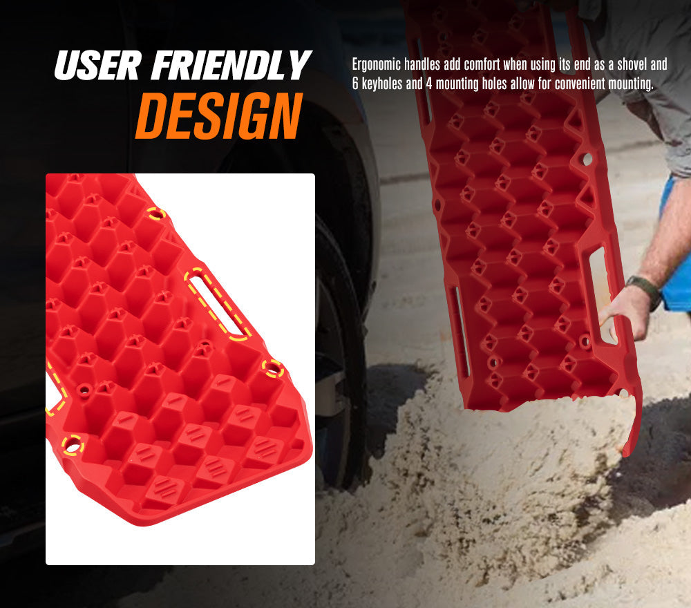BUNKER INDUST Pair 10T Recovery Tracks - Red
