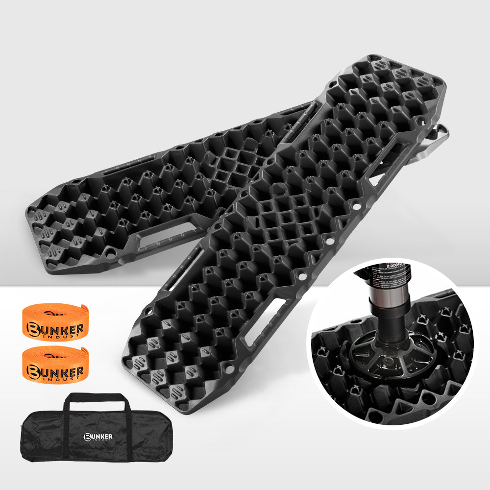Bunker Indust Recovery Tracks Farm Jack Base 10T Board Sand Mud Snow OffRoad 4WD - Black Default Title
