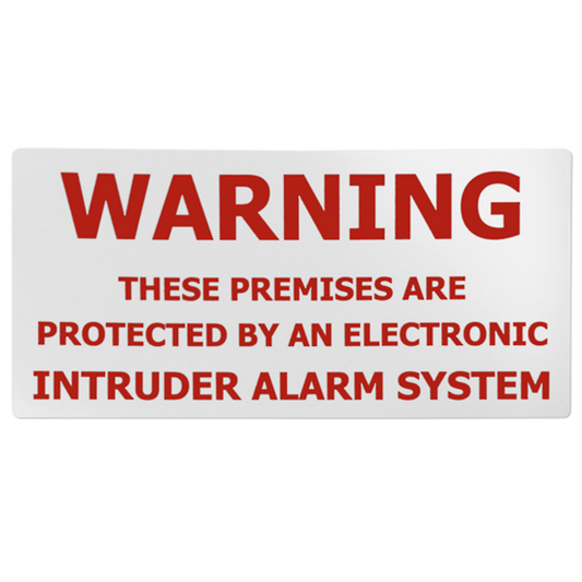 WARNING STICKER - Red/White Warning Sticker Outdoor