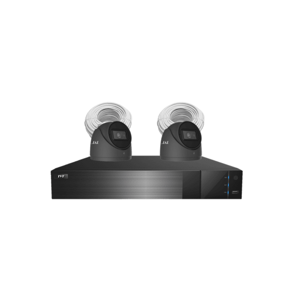 TVT-4CHNVR 2CAMKIT-B-AI-6MP - 4 Ch NVR kit (incs 1x TVT-4CHNVR-P, 2x T ...